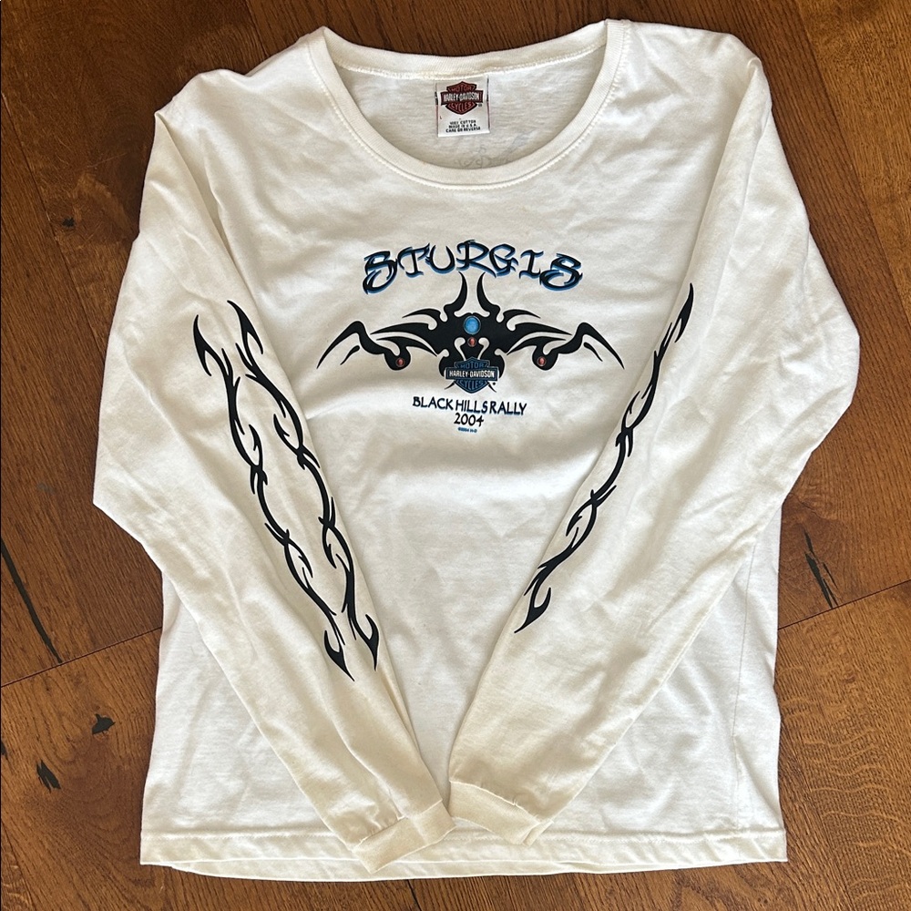 Harley-Davidson Vintage White Long Sleeve - Sturgis 2004